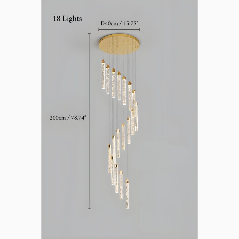 Varazze | Shimmering Magic Gold Crystal Pendant Chandelier from Mirodemi