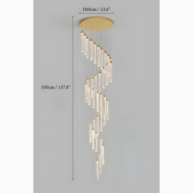 Varazze | Shimmering Magic Gold Crystal Pendant Chandelier from Mirodemi