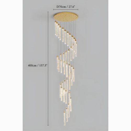 Varazze | Shimmering Magic Gold Crystal Pendant Chandelier from Mirodemi 