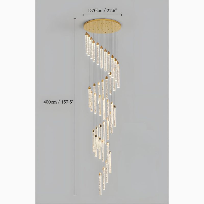 Varazze | Shimmering Magic Gold Crystal Pendant Chandelier from Mirodemi