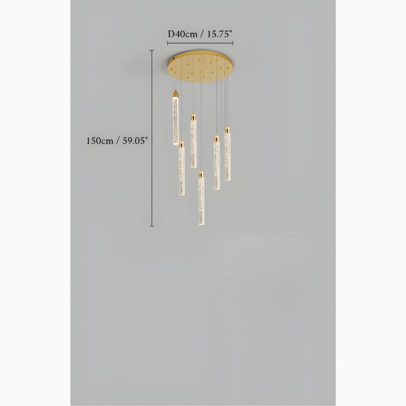 Varazze | Shimmering Magic Gold Crystal Pendant Chandelier from Mirodemi