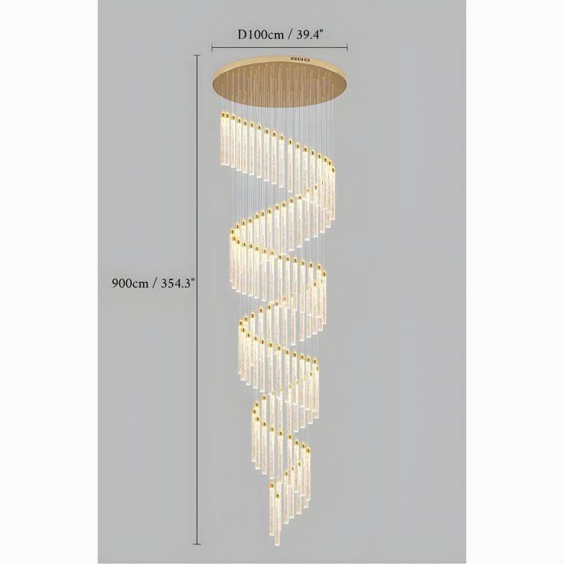 Varazze | Shimmering Magic Gold Crystal Pendant Chandelier from Mirodemi