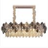 MIRODEMI® Capo Noli | Gold Rectangle Crystal Gorgeous Mosaics Lighting Fixture for Living Room