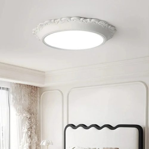 Sophisticated Round White Ceiling Lamp