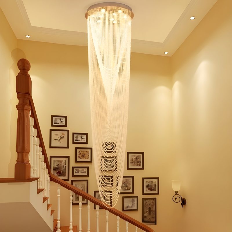 Stylish Crystal LED Staircase Chandelier