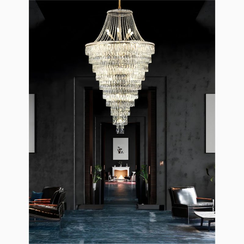 La Croix-sur-Roudoule | Duplex Spiral Crystal Stairway Chandelier from Mirodemi for Bedroom