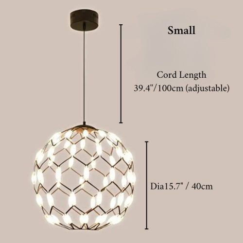 Stylish LED Black Pendant Lighting Small Size