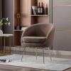 MIRODEMI Teddy Fabric Accent Armchair With Electroplated Chrome Legs | luxury furniture | colorful chairs | stylish and modern furniture |