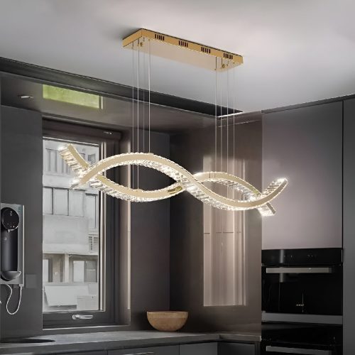 Tende wave style golden classy chandelier