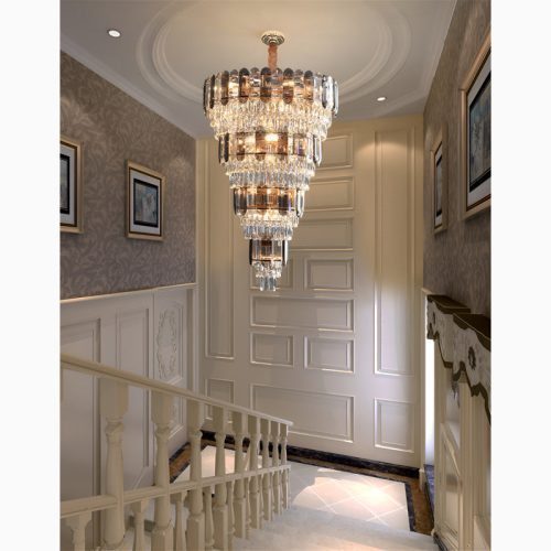 Voltri Post modern Grand Luxury Crystal Chandelier interior