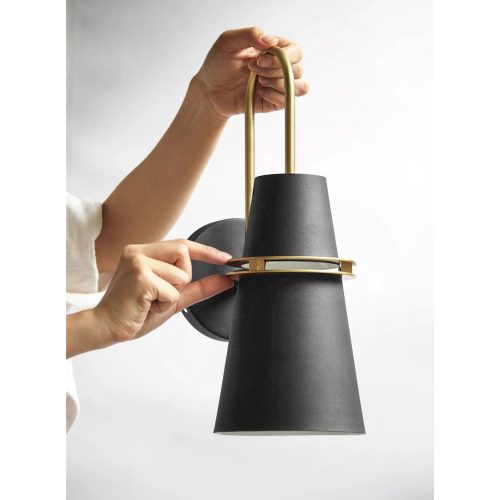 Wall Lamp In The Shape Of Truncated Cone For Cafe