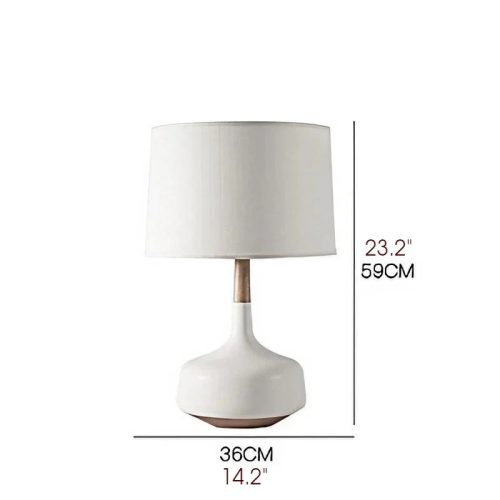 White Simple Table Lamp In A Nordic Style For Dining Room