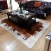 White and Brown Cowhide Rectangular Carper for Parlor  Cowhide Decor | Cowhide Rectangular Rug | Luxury Carpet |