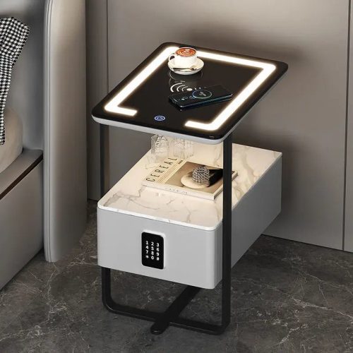 New Smart Wireless Charging LED Light Bedside Table MIRODEMI image | luxury furniture | bedside tables | charging tables