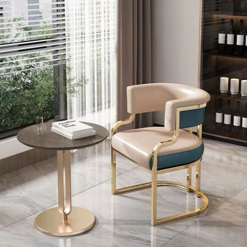 mainimage3Light Luxury Dining Chair Home Modern Minimalist Back Chair Hotel Restaurant Negotiation Dining Table Chair Furniture 606931