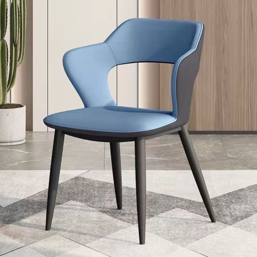 Modern Minimalist Red Backrest Desk Chair Sky blue