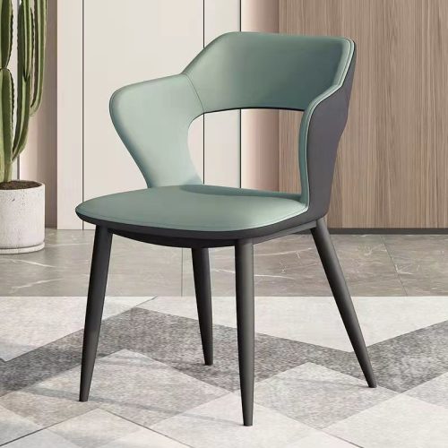 Modern Minimalist Red Backrest Desk Chair Sage green