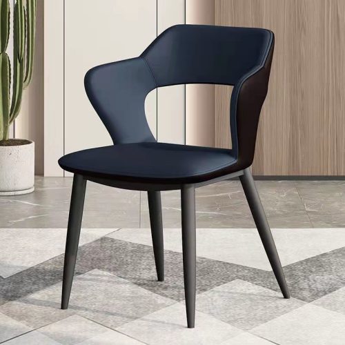 Modern Minimalist Red Backrest Desk Chair Blue